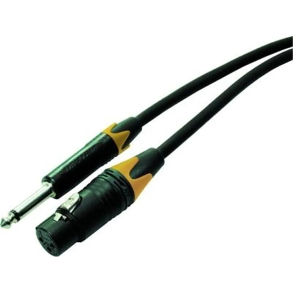 Neutrik Mic.-Kabel konf. 6m XLRF,Plug Tuellen gelb asym.