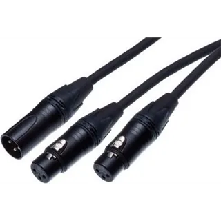 Neutrik Y-Kabel XLR, symetrisch,1x XLR M auf 2x XLR F