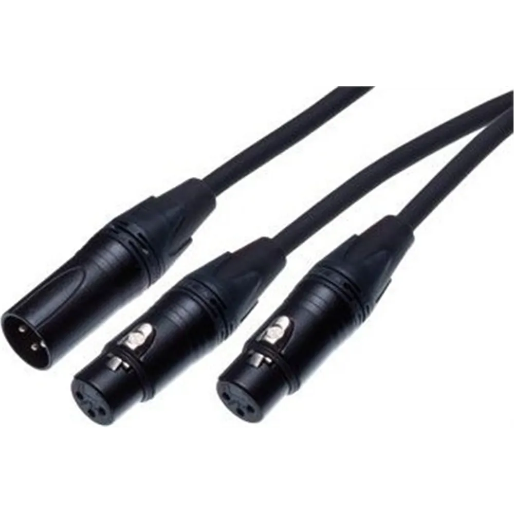 Neutrik Y-Kabel XLR, symetrisch,1x XLR M auf 2x XLR F