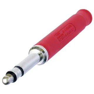 Neutrik Bantam-Stecker 4,4mm Loetversion , rot,silber