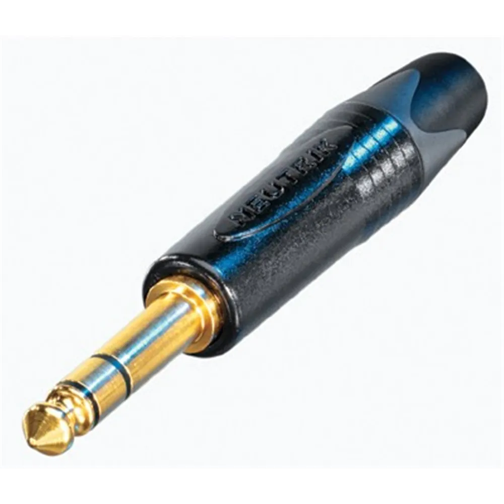 Neutrik Klinkenstecker *stereo* SW,GO, schlankes Gehaeuse