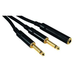 ROCKCABLE von Contrik Y-Kabel 0,3m mit Jackbuchse 6,35mm (RCY03JMP)