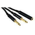 ROCKCABLE von Contrik Y-Kabel 0,3m mit Jackbuchse 6,35mm (RCY03JMP)