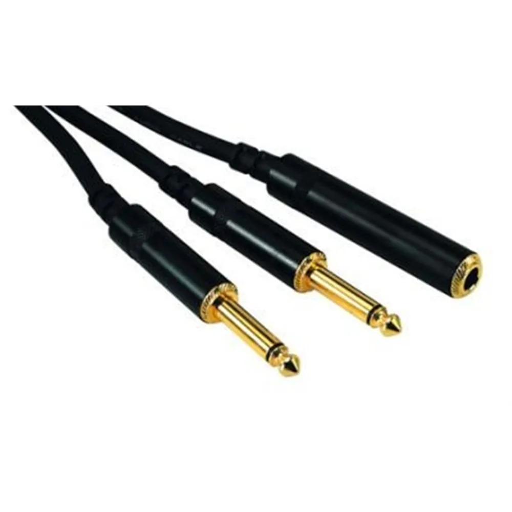 ROCKCABLE von Contrik Y-Kabel 0,3m mit Jackbuchse 6,35mm (RCY03JMP)