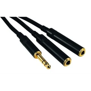 ROCKCABLE von Contrik Y-Kabel 0,3m mit Plug 6,35mm stereo (RCY03PSJSJS)
