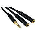 ROCKCABLE von Contrik Y-Kabel 0,3m mit Plug 6,35mm stereo (RCY03PSJSJS)