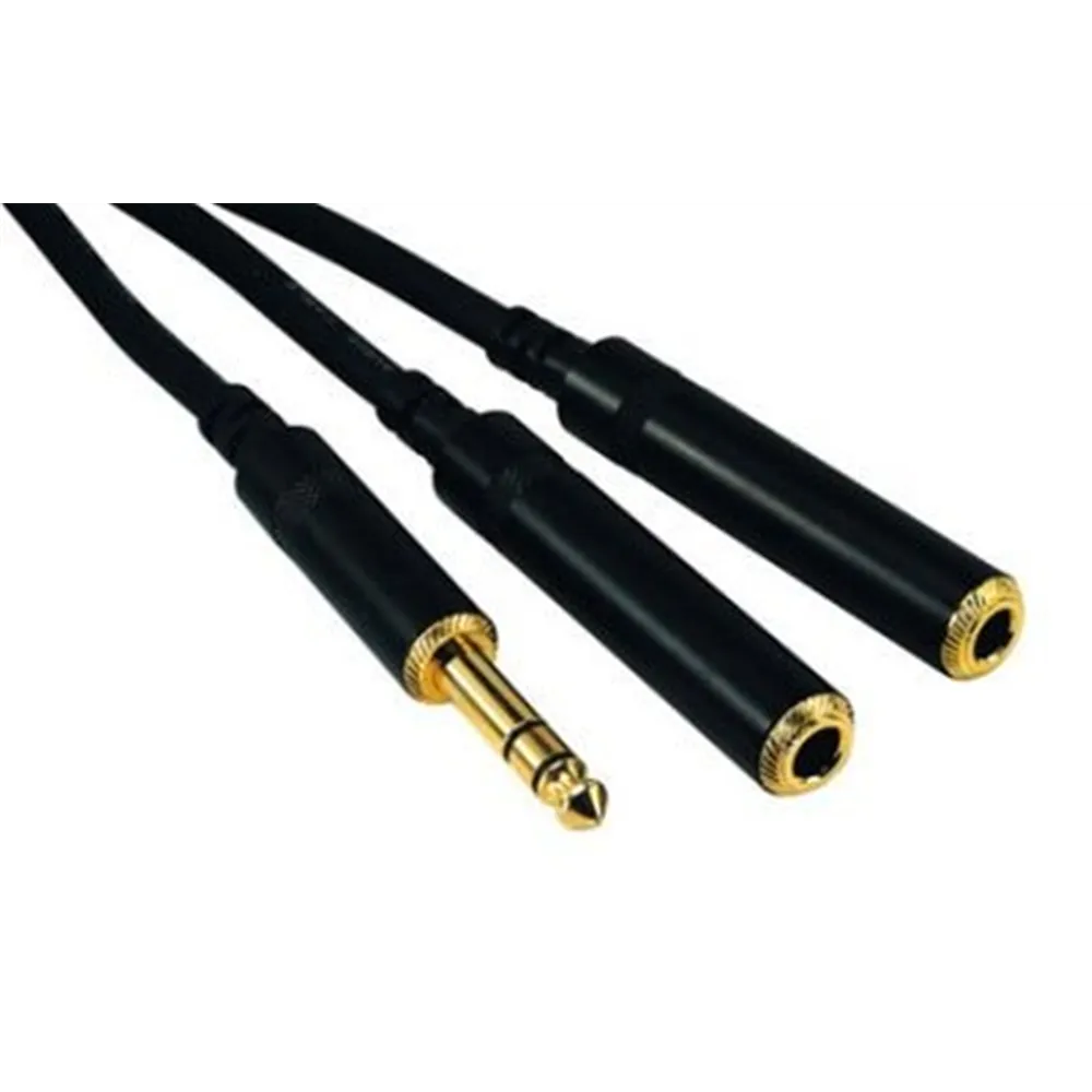 ROCKCABLE von Contrik Y-Kabel 0,3m mit Plug 6,35mm stereo (RCY03PSJSJS)