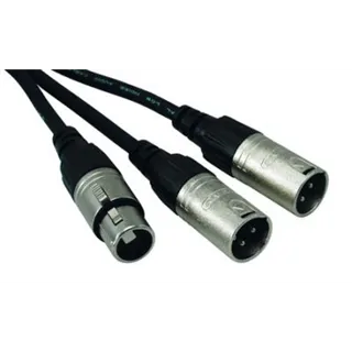 ROCKCABLE von Contrik Y-Kabel 0,3m mit 1 x XLR female (RCY03FXMXMX)