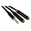 ROCKCABLE von Contrik Y-Kabel 0,3m Plug 6,35mm stereo (RCY03PSJMJM)