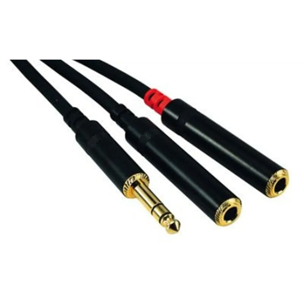 ROCKCABLE von Contrik Y-Kabel 0,3m Plug 6,35mm stereo (RCY03PSJMJM)
