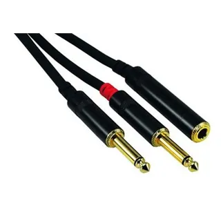 ROCKCABLE von Contrik Y-Kabel 0,3m mit Jackbuchse 6,35mm (RCY03JSP)