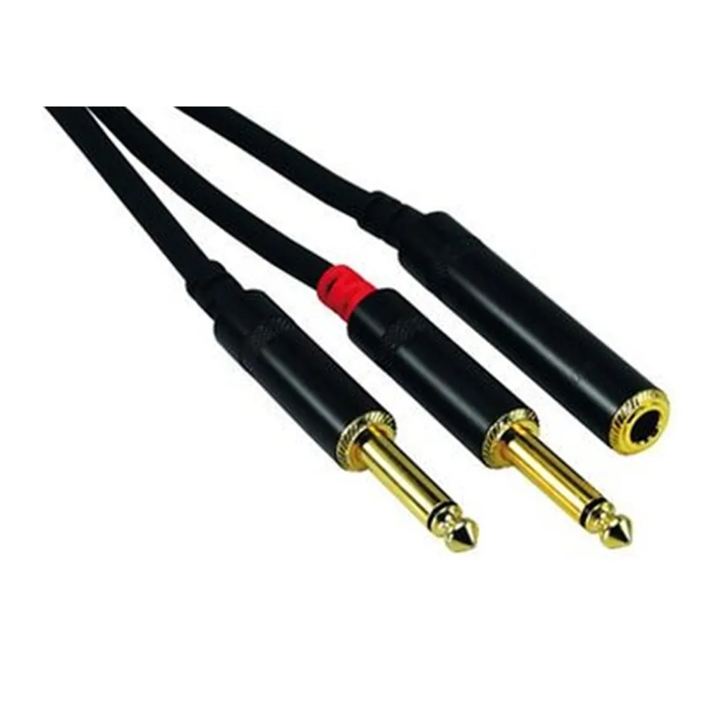 ROCKCABLE von Contrik Y-Kabel 0,3m mit Jackbuchse 6,35mm (RCY03JSP)