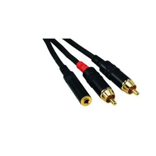 ROCKCABLE von Contrik Y-Kabel 30cm, Jack 3,5mm auf 2x Cinch (RCY03MJFC)