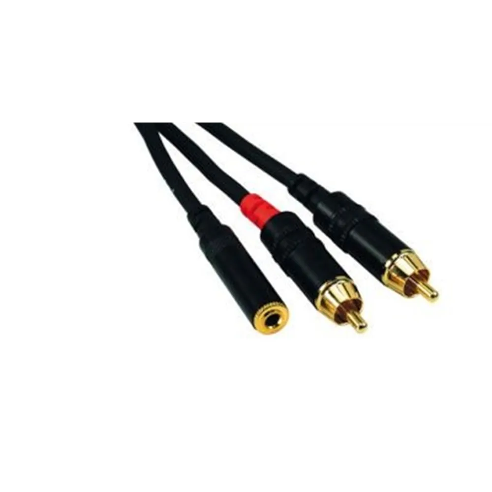 ROCKCABLE von Contrik Y-Kabel 30cm, Jack 3,5mm auf 2x Cinch (RCY03MJFC)