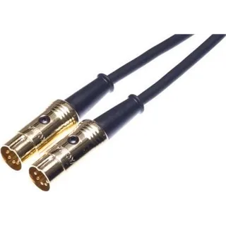 Neutrik MIDI-Kabel 6.0m schwarz DIN-5pol.Kontakte vergold.