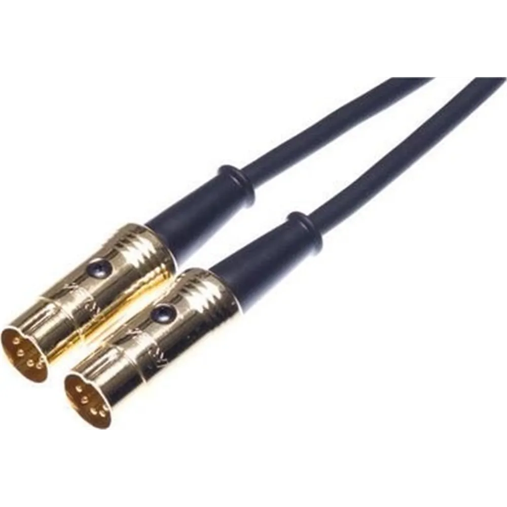 Neutrik MIDI-Kabel 6.0m schwarz DIN-5pol.Kontakte vergold.