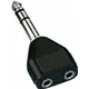 MONACOR Y-Adapter 6.35mm fuer 2 Kopfhoerer