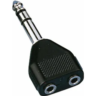 MONACOR Y-Adapter 6.35mm fuer 2 Kopfhoerer