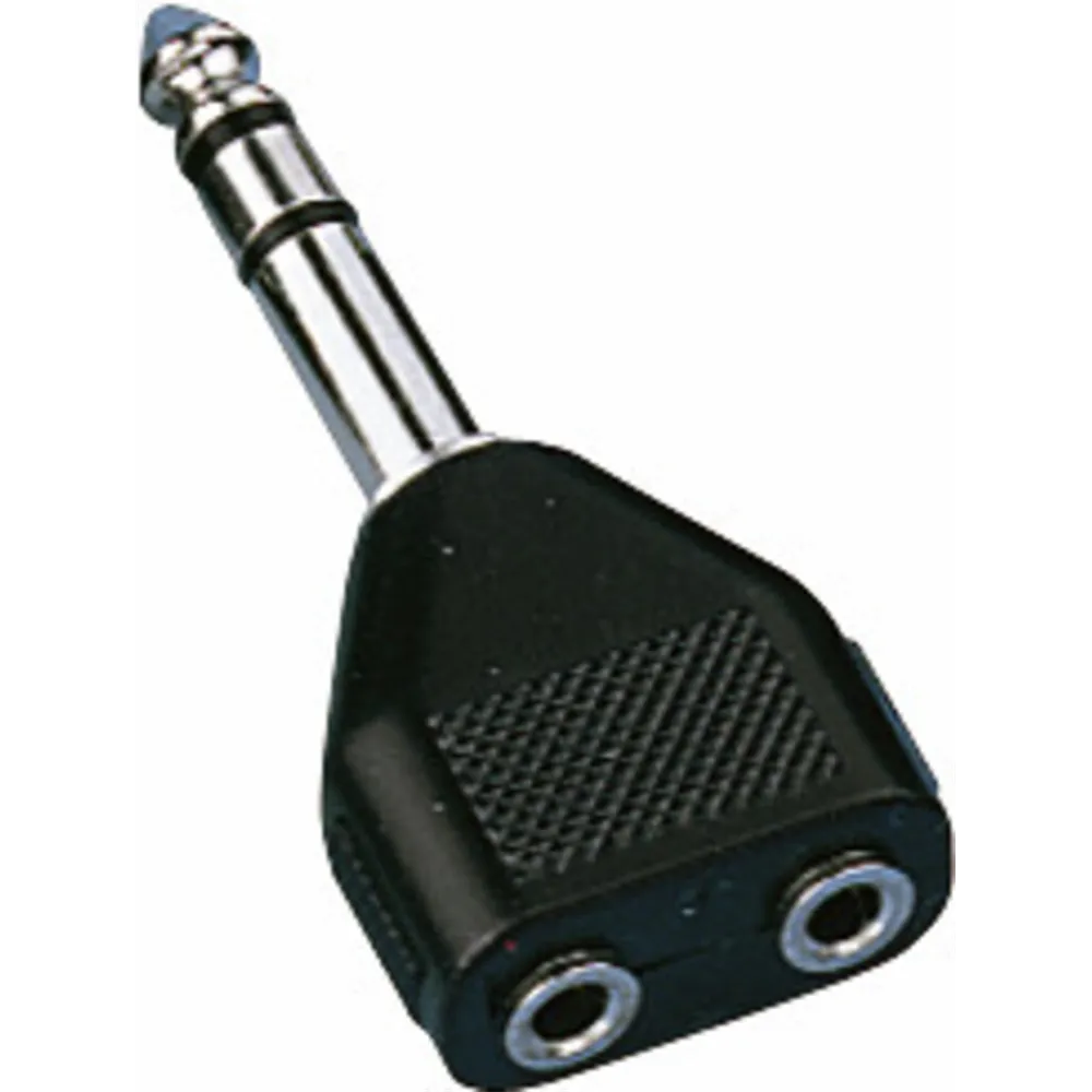 MONACOR Y-Adapter 6.35mm fuer 2 Kopfhoerer