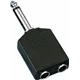 MONACOR Y-Adapter 6.35mm fuer 2 Kopfhoerer