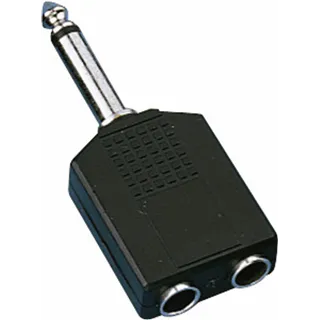 MONACOR Y-Adapter 6.35mm fuer 2 Kopfhoerer