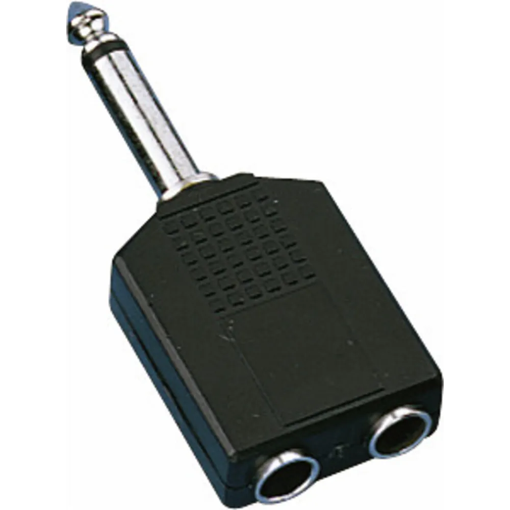MONACOR Y-Adapter 6.35mm fuer 2 Kopfhoerer