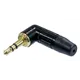 Neutrik 3.5mm Winkel-Klinkenstecker, Gehaeuse schwarz