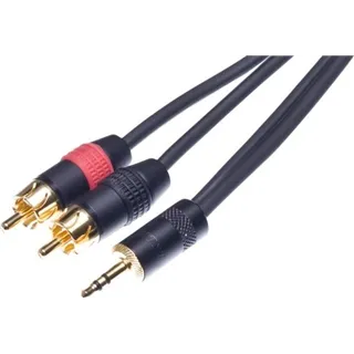 Neutrik 20m Instrumentenkabel Klinken/ 2x Cinch