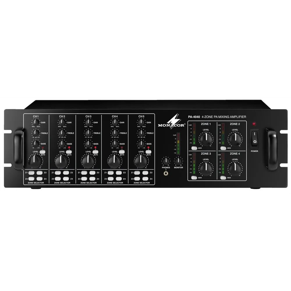 MONACOR ELA-Verstaerker 100V, 4Ohm 4x40W