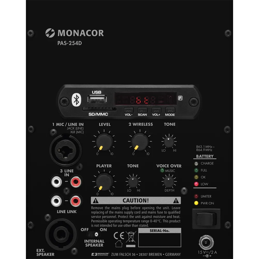 MONACOR Prozessions-Anlage, Akkubetrieb