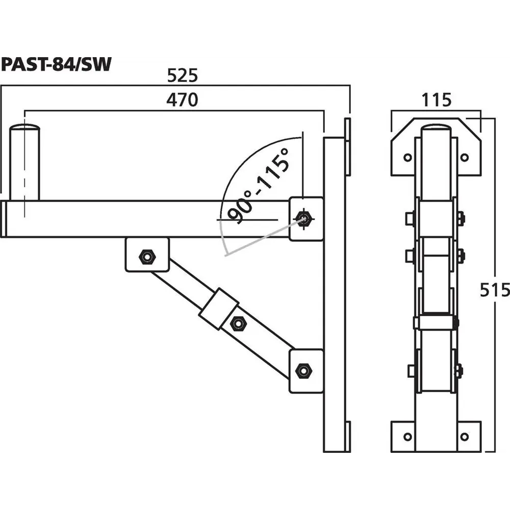 MONACOR PA-Boxenwandhalter