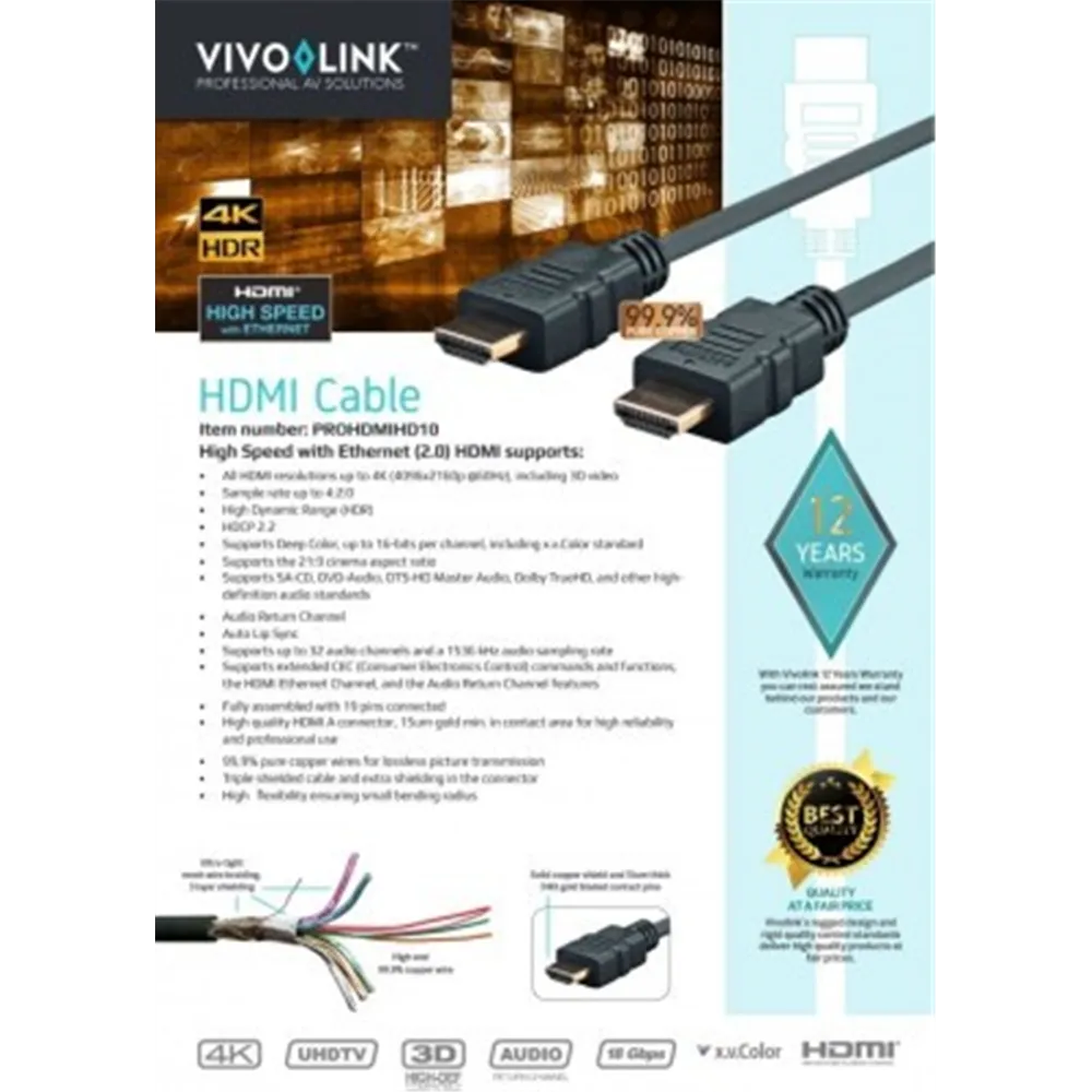 VIVOLINK Pro HDMI cable 10m