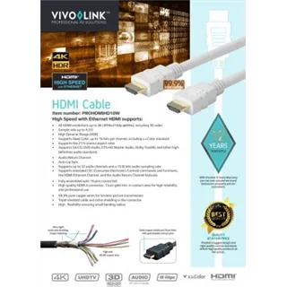 VIVOLINK Pro HDMI  White cable 10m