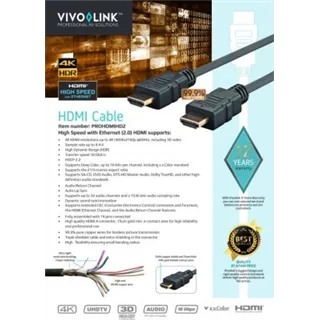 VIVOLINK Pro HDMI cable 2m