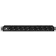 MONACOR Rack-Steckdosenleiste, 1HE, Schuko
