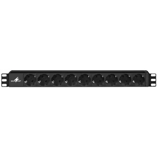 MONACOR Rack-Steckdosenleiste, 1HE, Schuko