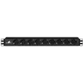MONACOR Rack-Steckdosenleiste, 1HE, Schuko