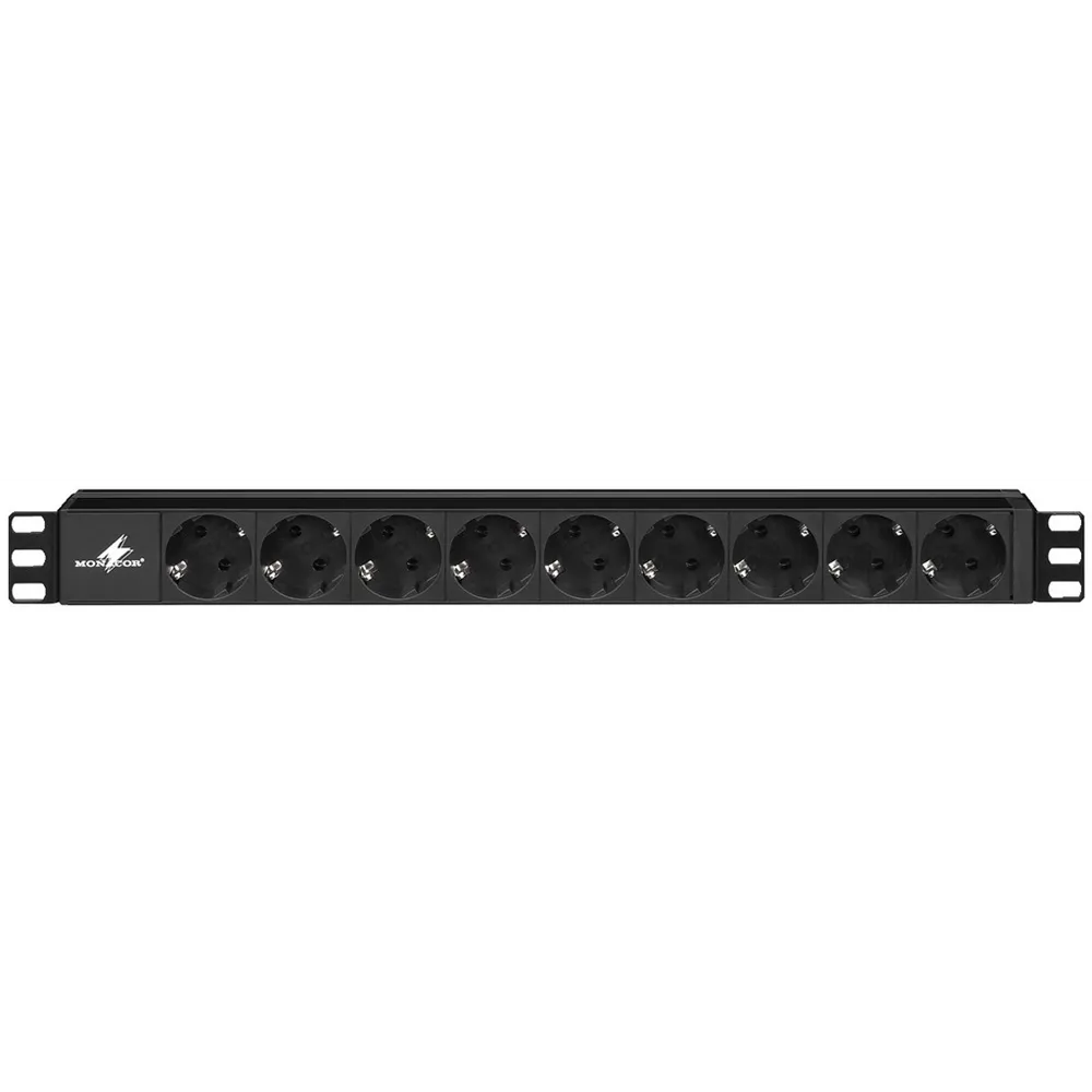 MONACOR Rack-Steckdosenleiste, 1HE, Schuko