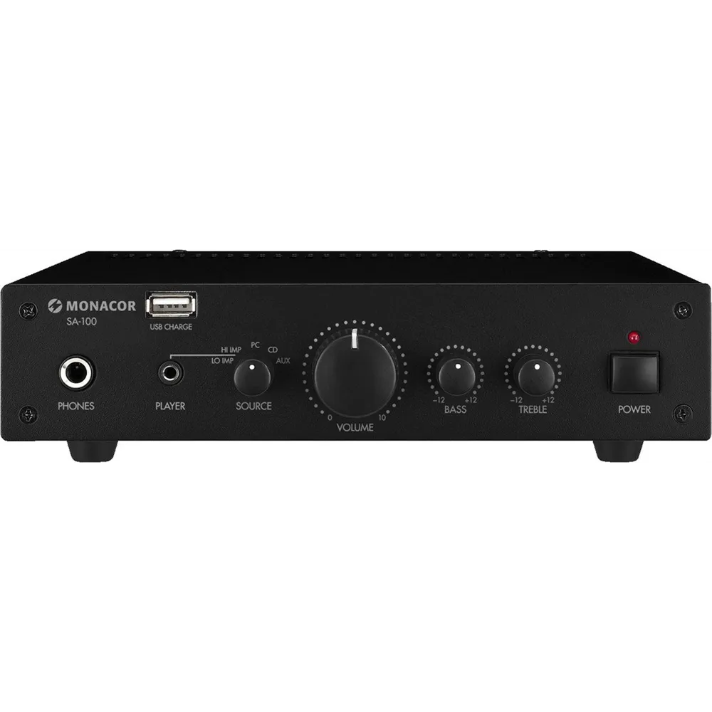 MONACOR Stereo-Verstaerker, USB  luefterlos 2x25W