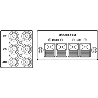 MONACOR Stereo-Verstaerker, USB  luefterlos 2x25W