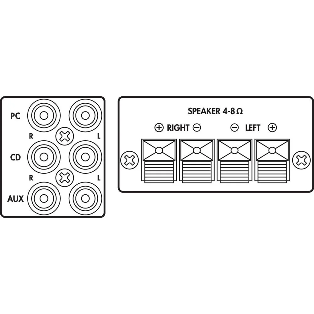 MONACOR Stereo-Verstaerker, USB  luefterlos 2x25W