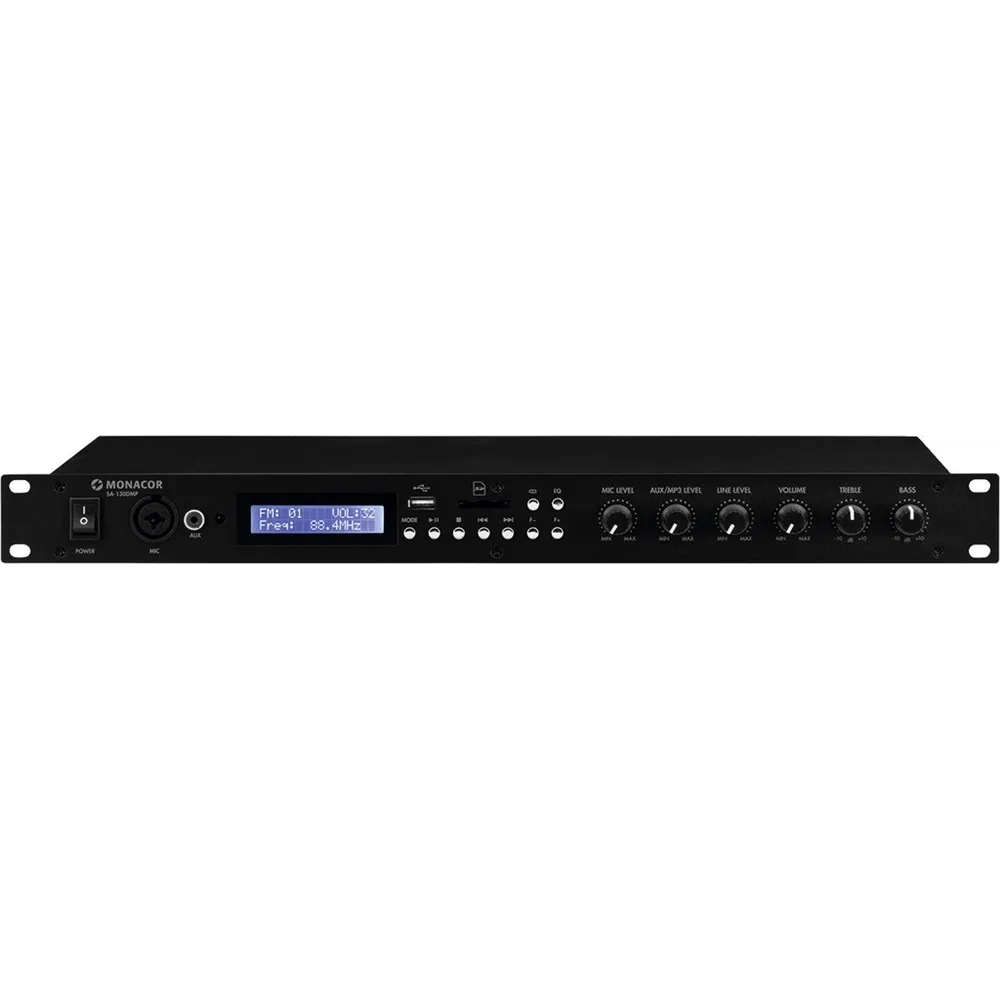 MONACOR Verstaerker mit MP3, BT, FM SD, MMC Mik, AudioIn