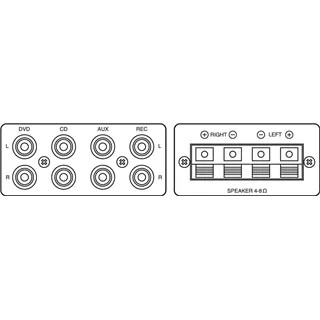 MONACOR Stereo-Mischverstaerker, 3xIn 3Mik 2x25W, 1HE