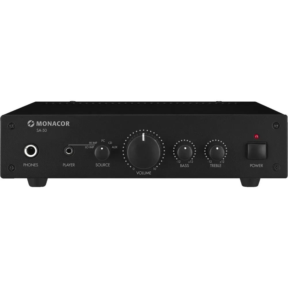 MONACOR Stereo-Verstaerker, 4xIn 2x12.5W