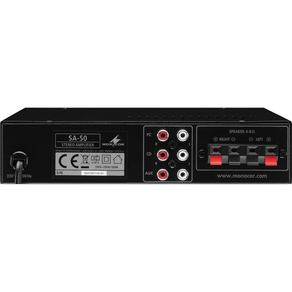 MONACOR Stereo-Verstaerker, 4xIn 2x12.5W