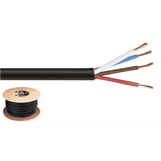 MONACOR LS-Kabel 50m 4x2.5mm schwarz HIGHLY FLEXIBLE