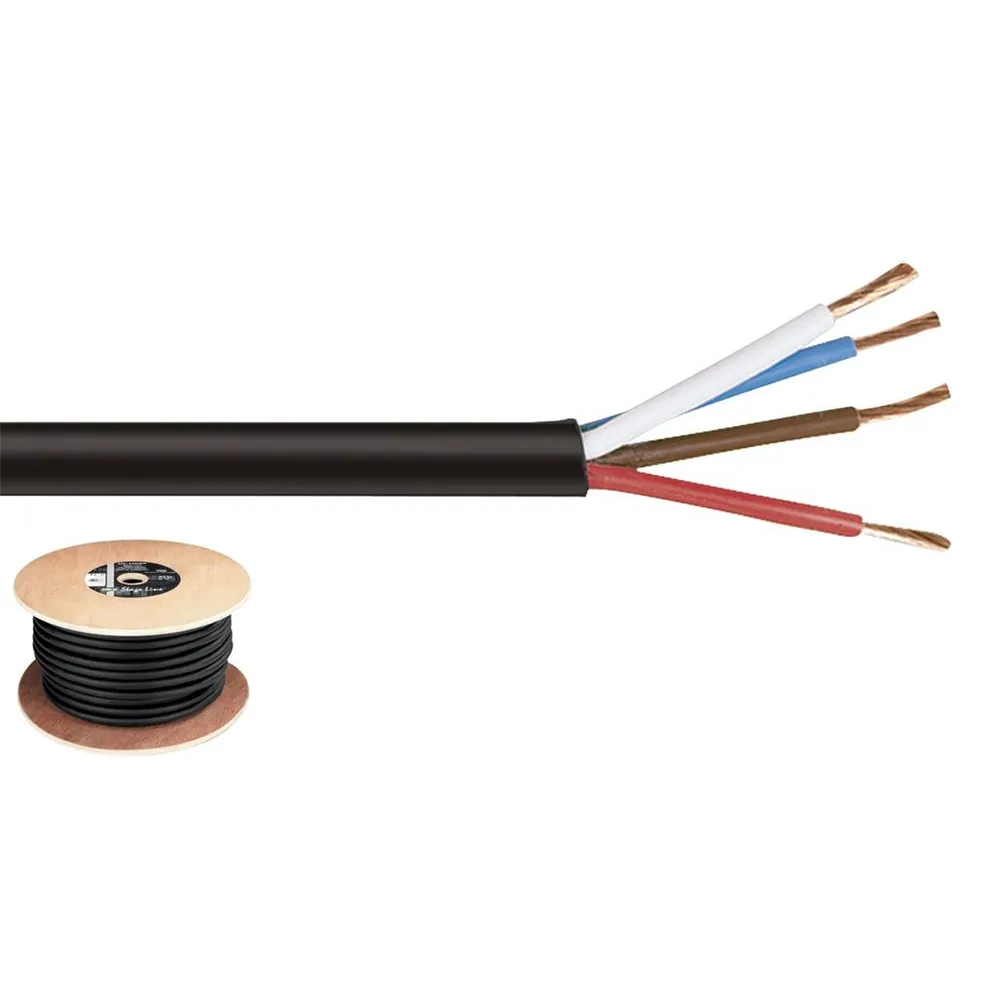 MONACOR LS-Kabel 50m 4x2.5mm schwarz HIGHLY FLEXIBLE