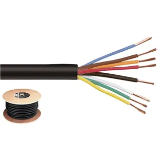 MONACOR LS-Kabel 50m 8x2mm schwarz HIGHLY FLEXIBLE
