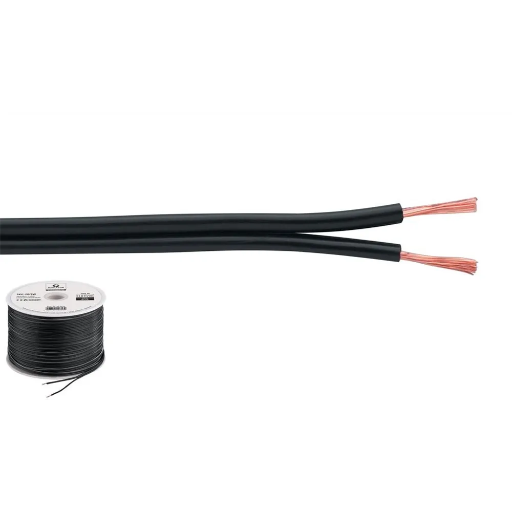 MONACOR LS-Kabel 100m 2x0.75mm schwarz ECONOMY QUALITY