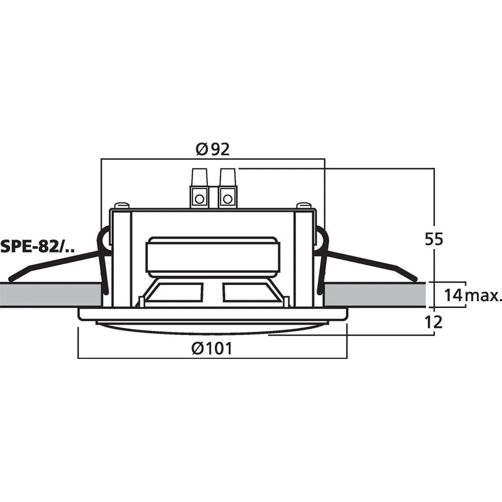 MONACOR Einbau-Klein-LS, 4 Ohm, weiss